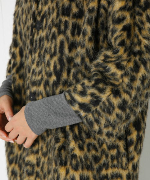 SLY(スライ)の「SHAGGY LEOPARD COAT(チェスターコート・レディース・マルチ・FREE)」の6枚目の写真