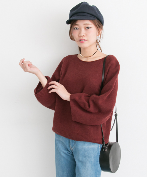 URBAN RESEARCH（アーバンリサーチ）の「UR 袖ワイドニット（ニット/セーター・レディース・ブラウン系その他/ベージュ・FREE）」の2枚目の写真