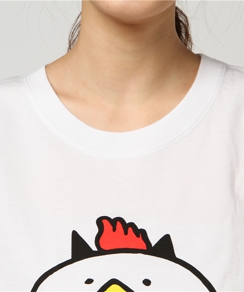 にゃー（ニャー）の「S (L)とりにゃー T（Tシャツ/カットソー・レディース・イエロー/ホワイト・02/03）」の6枚目の写真