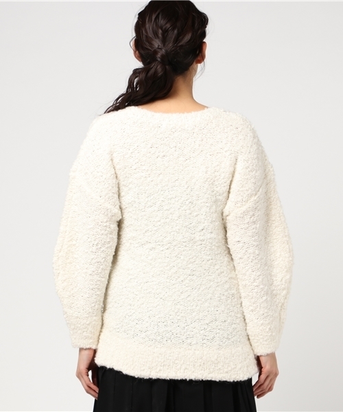 SLY（スライ）の「V/N LOOSE MG TOPS（ニット/セーター・レディース・ブラック/ライトブルー/オレンジ系その他/オフホワイト・FREE）」の7枚目の写真