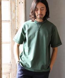 coen | ピグメントダイロールアップ半袖スウェット(スウェット)