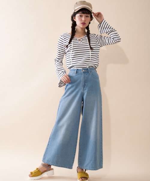 OLIVE des OLIVE(オリーブデオリーブ)の「★レースアッププルオーバー(Tシャツ/カットソー・レディース・ピンク系その他/その他/オフホワイト/イエロー・FREE)」の15枚目の写真