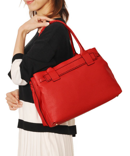 HALEINE（アレンヌ）の「[HALEINE]牛革レザーハンドバッグ（ハンドバッグ・レディース・ブラック/レッド/ベージュ/グレー・FREE）」の4枚目の写真