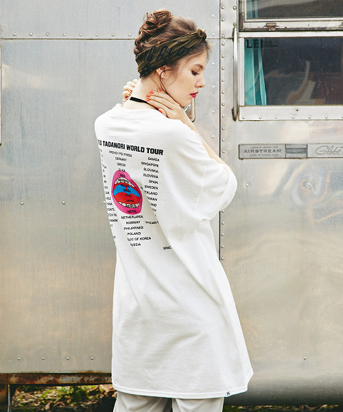 HYSTERIC GLAMOUR（ヒステリックグラマー）の「YOKOO TADANORI/”Y．T．WORLD TOUR #1” プリント ワンピース（ワンピース・レディース・ホワイト・FREE）」の2枚目の写真