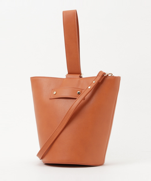 Andemiu（アンデミュウ）の「２ＷＡＹハンドルバケツＢＡＧ751789（ショルダーバッグ・レディース・ライトグレー/オレンジ/ブラック・FREE）」の3枚目の写真