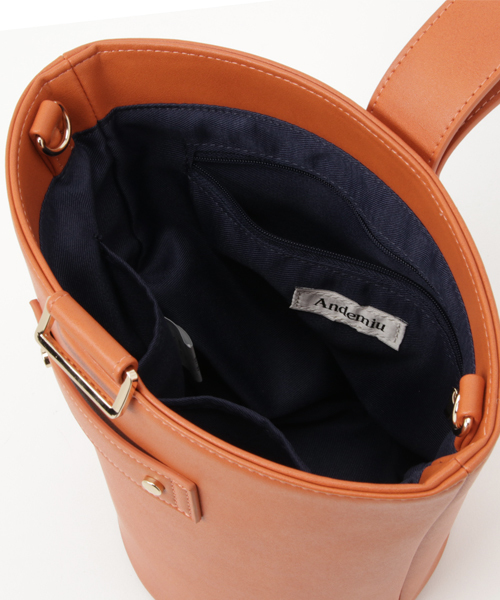 Andemiu（アンデミュウ）の「２ＷＡＹハンドルバケツＢＡＧ751789（ショルダーバッグ・レディース・ライトグレー/オレンジ/ブラック・FREE）」の7枚目の写真
