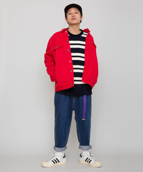 WEGO（ウィゴー）の「WEGO/ワイドデニムパンツ（デニムパンツ・メンズ・ライトインディゴブルー/インディゴブルー/ブラック・MEDIUM/LARGE）」の4枚目の写真