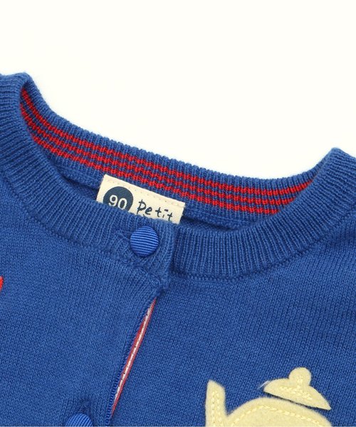 Petit jam（プチジャム）の「お花とティーポットのカーディガン（カーディガン/ボレロ・キッズ・グリーン/レッド/ベージュ/ネイビー・100/70/120/80/110/90/130/95）」の14枚目の写真