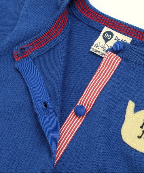 Petit jam（プチジャム）の「お花とティーポットのカーディガン（カーディガン/ボレロ・キッズ・グリーン/レッド/ベージュ/ネイビー・100/70/120/80/110/90/130/95）」の17枚目の写真