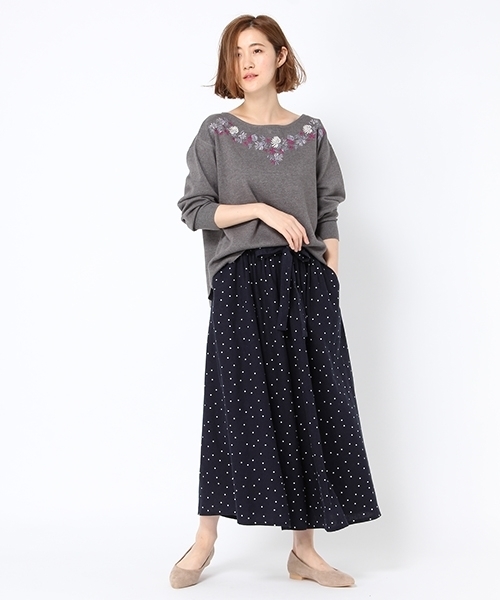 studio CLIP(スタディオクリップ)の「リネンレーヨンドットワイドリボンパンツ(その他パンツ・レディース・ブラック/ネイビー・LARGE/MEDIUM/X-LARGE/XX-LARGE)」の3枚目の写真