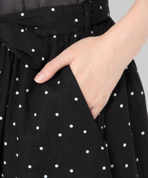 studio CLIP(スタディオクリップ)の「リネンレーヨンドットワイドリボンパンツ(その他パンツ・レディース・ブラック/ネイビー・LARGE/MEDIUM/X-LARGE/XX-LARGE)」の9枚目の写真