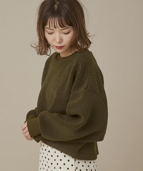 Another Edition（アナザーエディション）の「【WEB限定】モコモコPO（Tシャツ/カットソー・レディース・オリーブ/ブラウン/ナチュラル・FREE）」の3枚目の写真