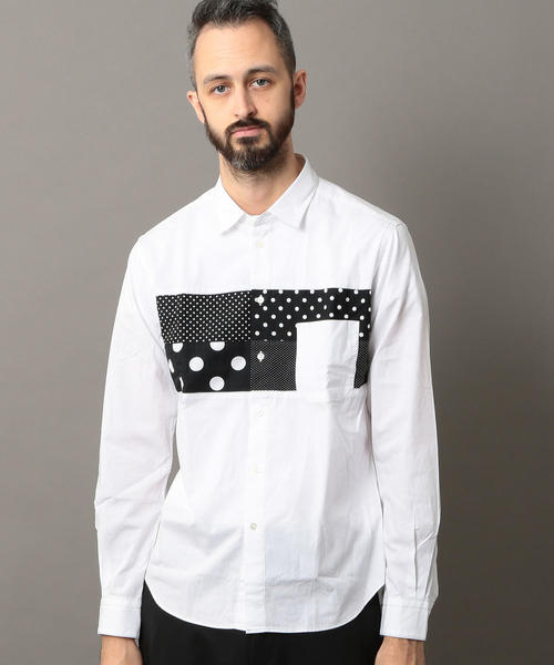 BEAUTY&YOUTH UNITED ARROWS（ビューティーアンドユースユナイテッドアローズ）の「BY パネル スイッチ シャツ ◆（シャツ/ブラウス・メンズ・ネイビー/ライトブルー/ホワイト/その他1・LARGE/MEDIUM/SMALL/X-LARGE/X-SMALL）」の2枚目の写真