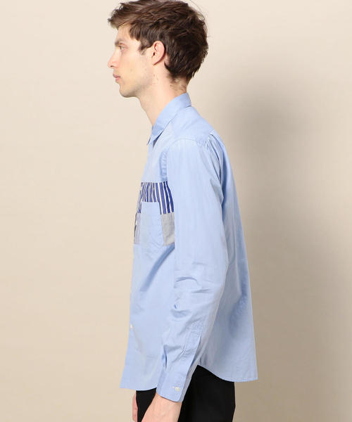 BEAUTY&YOUTH UNITED ARROWS（ビューティーアンドユースユナイテッドアローズ）の「BY パネル スイッチ シャツ ◆（シャツ/ブラウス・メンズ・ネイビー/ライトブルー/ホワイト/その他1・LARGE/MEDIUM/SMALL/X-LARGE/X-SMALL）」の7枚目の写真