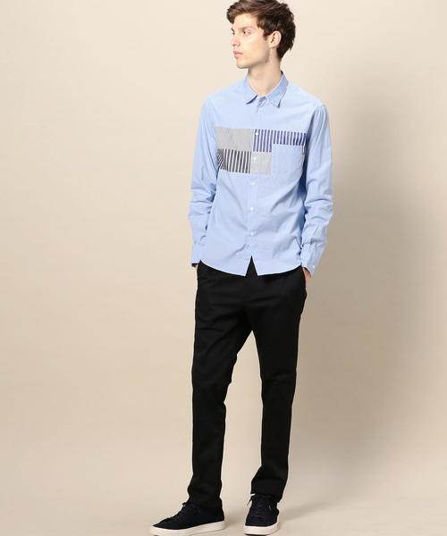 BEAUTY&YOUTH UNITED ARROWS（ビューティーアンドユースユナイテッドアローズ）の「BY パネル スイッチ シャツ ◆（シャツ/ブラウス・メンズ・ネイビー/ライトブルー/ホワイト/その他1・LARGE/MEDIUM/SMALL/X-LARGE/X-SMALL）」の8枚目の写真