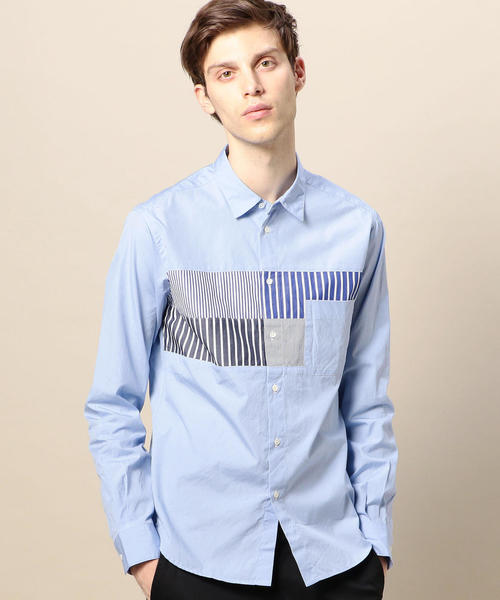 BEAUTY&YOUTH UNITED ARROWS（ビューティーアンドユースユナイテッドアローズ）の「BY パネル スイッチ シャツ ◆（シャツ/ブラウス・メンズ・ネイビー/ライトブルー/ホワイト/その他1・LARGE/MEDIUM/SMALL/X-LARGE/X-SMALL）」の14枚目の写真