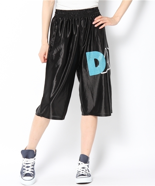 DANCE LB-03（ダンス エルビー・ゼロスリー）の「ロゴ 12AW テカハーフパンツ（その他パンツ・レディース・サックスブルー系/パープル系/ピンク系/ゴールド系/ブラック系・FREE）」の2枚目の写真