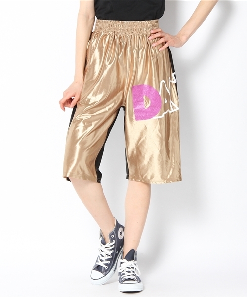 DANCE LB-03（ダンス エルビー・ゼロスリー）の「ロゴ 12AW テカハーフパンツ（その他パンツ・レディース・サックスブルー系/パープル系/ピンク系/ゴールド系/ブラック系・FREE）」の5枚目の写真