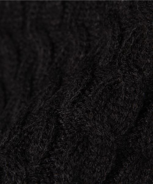 MERLOT（メルロー）の「オフタートルケーブルニットワンピース1108（ワンピース・レディース・ブラック/ベージュ/パープル/グリーン/ワイン・FREE）」の22枚目の写真