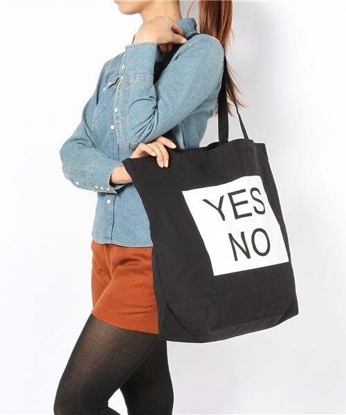WEGO（ウィゴー）の「YESNOトートバッグ（トートバッグ・レディース・ブラック/ナチュラル・FREE）」の8枚目の写真