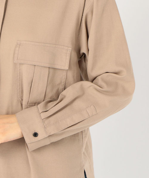 Prefer SHIPS（プリファーシップス）の「Prefer SHIPS:2ポケットシャツジャケット（シャツ/ブラウス・レディース・ブラック/ベージュ/オレンジ・ONE SIZE）」の9枚目の写真