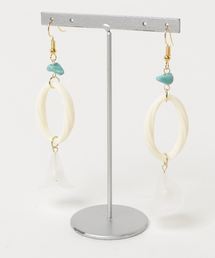 【manatula】ターコイズ/揺れるフラワーピアス