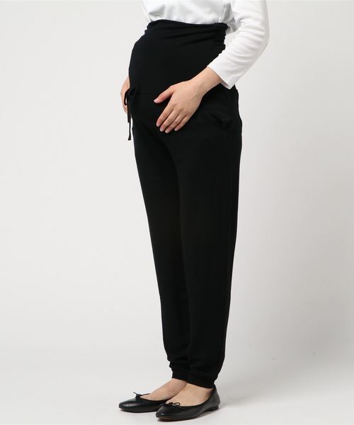 SweetMommy（スウィートマミー）の「マタニティ イージージョガーパンツ10分丈（マタニティウェア/グッズ・レディース・ブラック/ピンク/モカ/杢グレー・M/L/LL）」の6枚目の写真