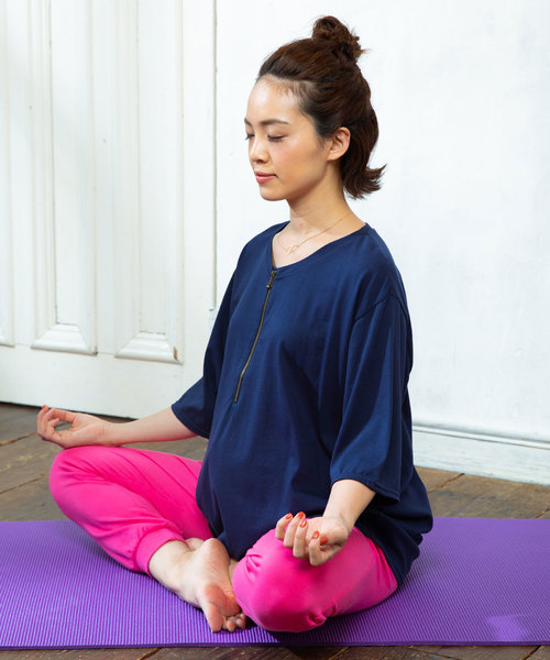 SweetMommy（スウィートマミー）の「マタニティ イージージョガーパンツ10分丈（マタニティウェア/グッズ・レディース・ブラック/ピンク/モカ/杢グレー・M/L/LL）」の9枚目の写真