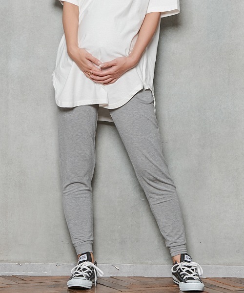 SweetMommy（スウィートマミー）の「マタニティ イージージョガーパンツ10分丈（マタニティウェア/グッズ・レディース・ブラック/ピンク/モカ/杢グレー・M/L/LL）」の13枚目の写真