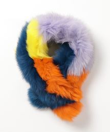 [新品未使用]TSUMORI CHISATO カラフルファーネックウォーマー 新品未使用]TSUMORI CHISATO カラフルファーネックウォーマー