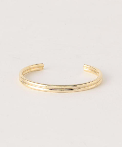 BEAUTY&YOUTH UNITED ARROWS（ビューティーアンドユースユナイテッドアローズ）の「BY ダブルパイプバングル о（バングル/リストバンド・レディース・ゴールド/シルバー・FREE）」の2枚目の写真