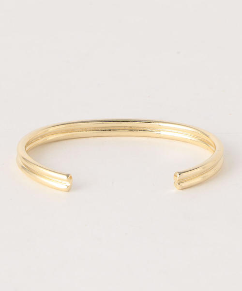 BEAUTY&YOUTH UNITED ARROWS（ビューティーアンドユースユナイテッドアローズ）の「BY ダブルパイプバングル о（バングル/リストバンド・レディース・ゴールド/シルバー・FREE）」の4枚目の写真