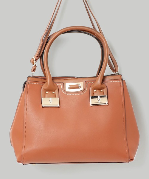 florist（フローリスト）の「【2way】【3点セット】配色ハンドルハンドバッグ（ハンドバッグ・レディース・ブラック/ベージュ/ネイビー/レッド/ピンク/イエロー/ダークグレー/キャメル/ライトブルー・FREE）」の8枚目の写真