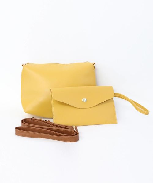 florist（フローリスト）の「【2way】【3点セット】配色ハンドルハンドバッグ（ハンドバッグ・レディース・ブラック/ベージュ/ネイビー/レッド/ピンク/イエロー/ダークグレー/キャメル/ライトブルー・FREE）」の14枚目の写真