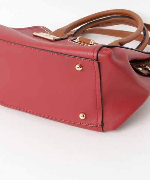 florist（フローリスト）の「【2way】【3点セット】配色ハンドルハンドバッグ（ハンドバッグ・レディース・ブラック/ベージュ/ネイビー/レッド/ピンク/イエロー/ダークグレー/キャメル/ライトブルー・FREE）」の12枚目の写真