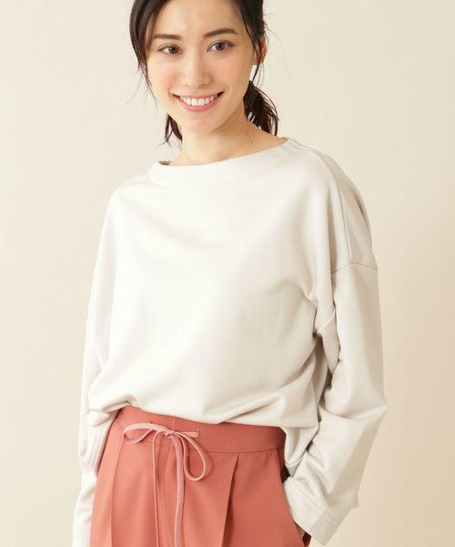 22 OCTOBRE（ヴァンドゥ－オクトーブル）の「【Weekend Line】[ウォッシャブル]ミニ裏毛プルオーバー（Tシャツ/カットソー・レディース・ベージュ/グレー系その他/ネイビー・2）」の3枚目の写真