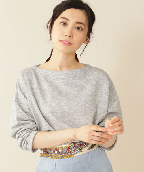 22 OCTOBRE（ヴァンドゥ－オクトーブル）の「【Weekend Line】[ウォッシャブル]ミニ裏毛プルオーバー（Tシャツ/カットソー・レディース・ベージュ/グレー系その他/ネイビー・2）」の2枚目の写真