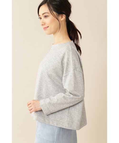 22 OCTOBRE（ヴァンドゥ－オクトーブル）の「【Weekend Line】[ウォッシャブル]ミニ裏毛プルオーバー（Tシャツ/カットソー・レディース・ベージュ/グレー系その他/ネイビー・2）」の6枚目の写真