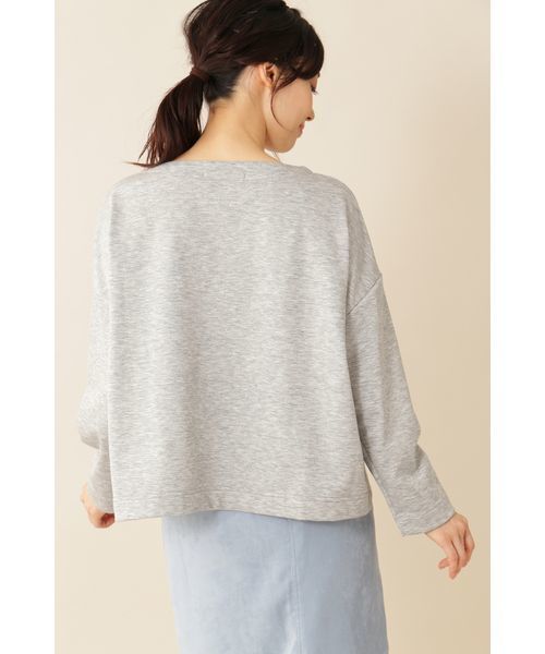 22 OCTOBRE（ヴァンドゥ－オクトーブル）の「【Weekend Line】[ウォッシャブル]ミニ裏毛プルオーバー（Tシャツ/カットソー・レディース・ベージュ/グレー系その他/ネイビー・2）」の10枚目の写真