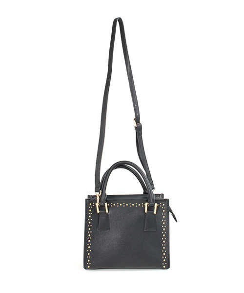 RANDA（ランダ）の「サイドジッパースタッズバッグ（ショルダーバッグ・レディース・ブラック/ワイン・FREE）」の4枚目の写真