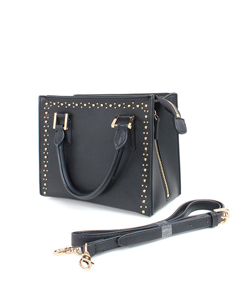 RANDA（ランダ）の「サイドジッパースタッズバッグ（ショルダーバッグ・レディース・ブラック/ワイン・FREE）」の9枚目の写真