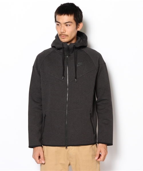NIKE（ナイキ）の「ナイキ テックフリース ウィンドランナー AS NIKE TECH WINDRUNNER-1.0（パーカー・メンズ・ブラック/グレー/ネイビー・MEDIUM/LARGE）」の4枚目の写真