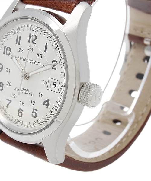 NANO universe（ナノユニバース）の「HAMILTON/カーキフィールドオート38mm（アナログ腕時計・メンズ・ブラウン・FREE）」の4枚目の写真