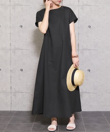 reca | ゆるシルエットAラインフレアワンピース バック編み上げデザイン(ワンピース)