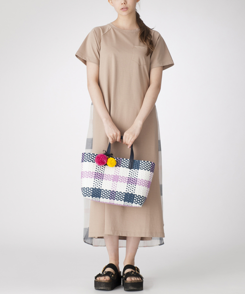 BLUE LABEL CRESTBRIDGE チェック柄手袋 ピンク系 クレストブリッジチェックグローブ（ハット/キャップ/グローブ