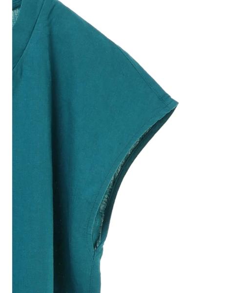 AMERICAN HOLIC（アメリカンホリック）の「リネンブレンドフロントボタンVネックブラウス（シャツ/ブラウス・レディース・レッド系その他5/イエロー/ターコイズブルー/サックスブルー・FREE）」の17枚目の写真