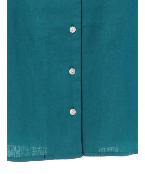 AMERICAN HOLIC（アメリカンホリック）の「リネンブレンドフロントボタンVネックブラウス（シャツ/ブラウス・レディース・レッド系その他5/イエロー/ターコイズブルー/サックスブルー・FREE）」の18枚目の写真