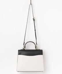 コーチ トップハンドルバッグ ホワイト×スネークスキン ゴールド金具 コーチ トップハンドルバッグ ホワイト×スネークスキン ゴールド