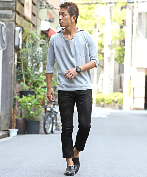 LUXSTYLE(ラグスタイル)の「総柄アンクルパンツ(その他パンツ・メンズ・ブラック/グレー・S/M/L/XL)」の5枚目の写真