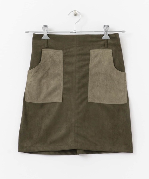 ITEMS URBANRESEARCH(アイテムズ アーバンリサーチ)の「フェイクスエード配色スカート∴(スカート・レディース・ブラウン/カーキ/キャメル・FREE)」の2枚目の写真